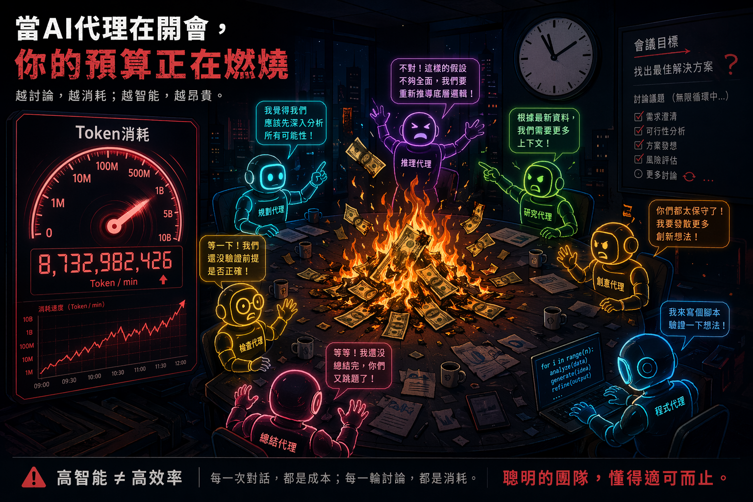 AI Agent在会议室互相调用烧token